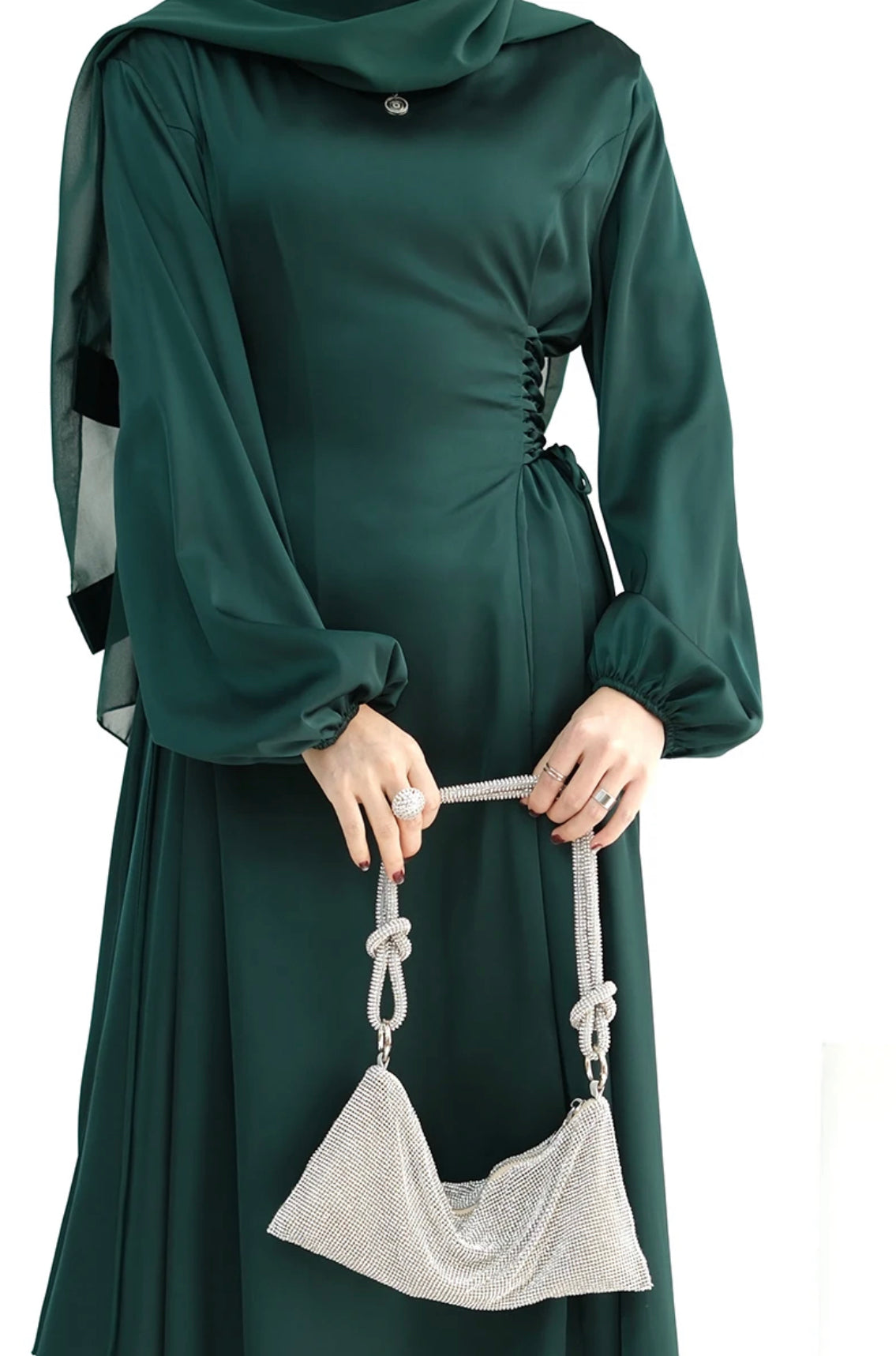 Saili lace up abaya - O'layah
