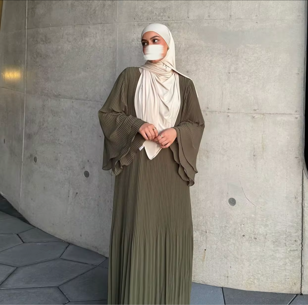 Azaan pleated abaya - O'layah