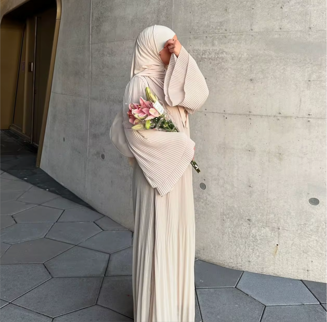 Azaan pleated abaya - O'layah