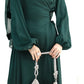 Saili lace up abaya - O'layah